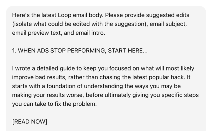 ChatGPT for Email Editing